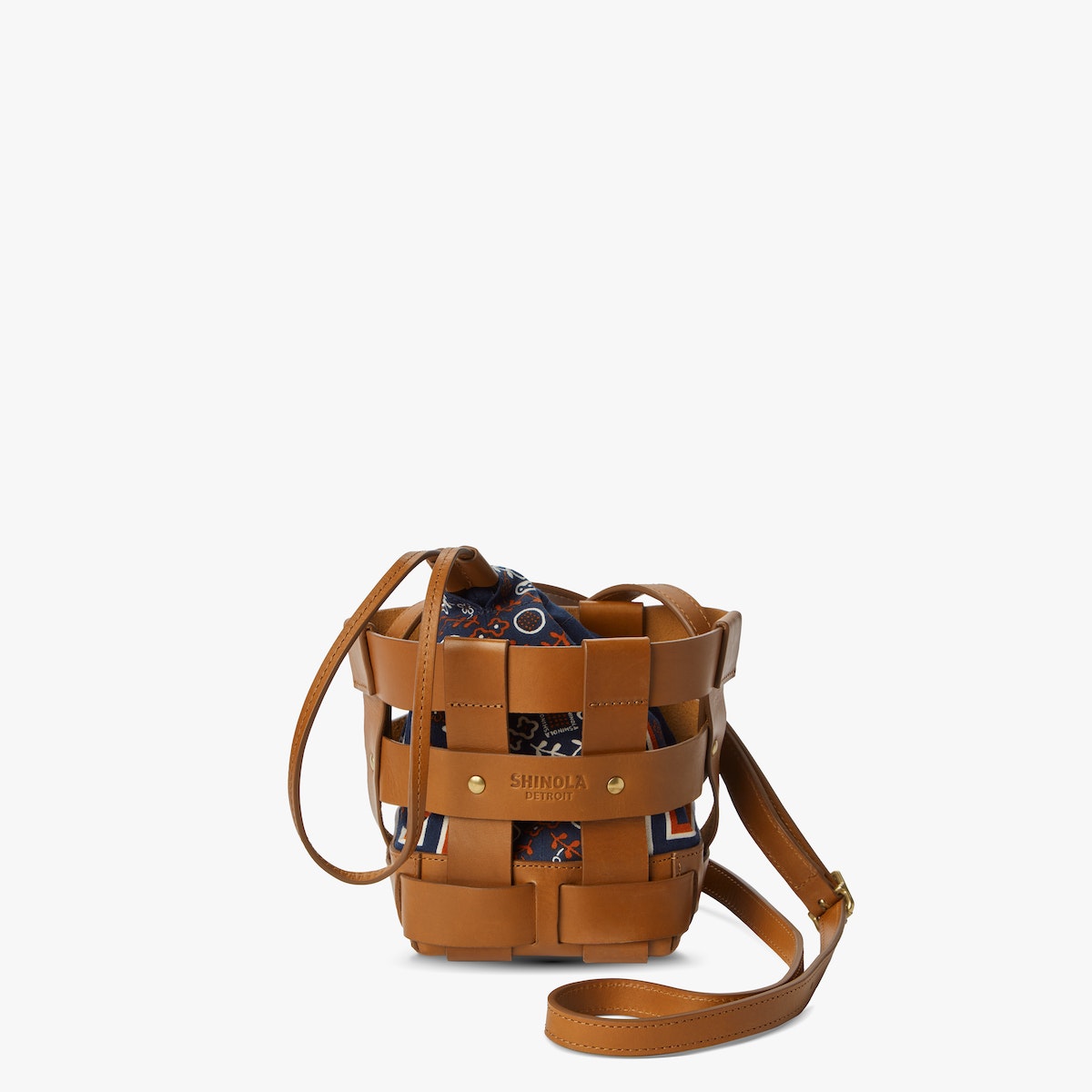 Leather Bandana Bucket Bag