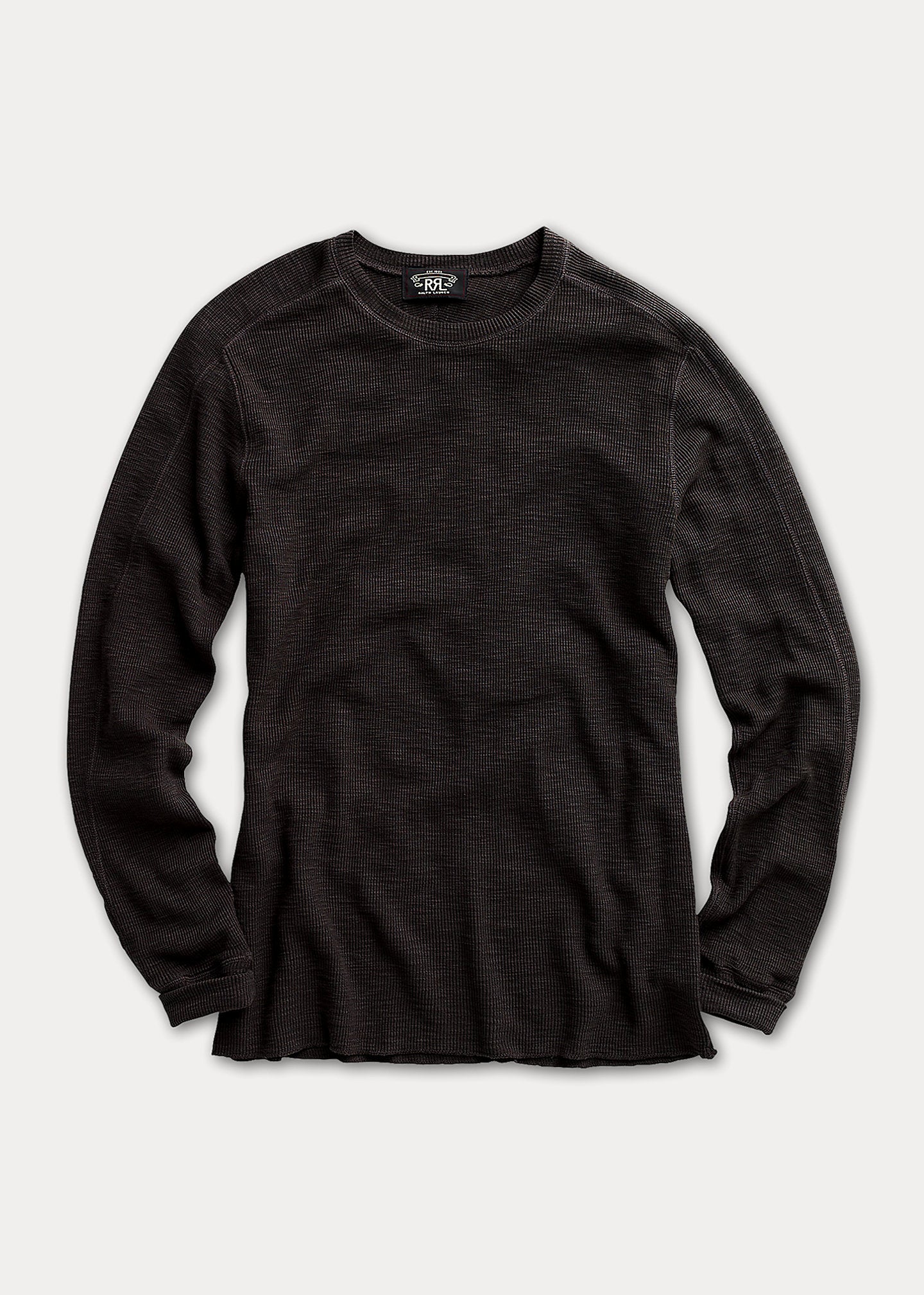 RRL Textured Crewneck - Faded Black Canvas