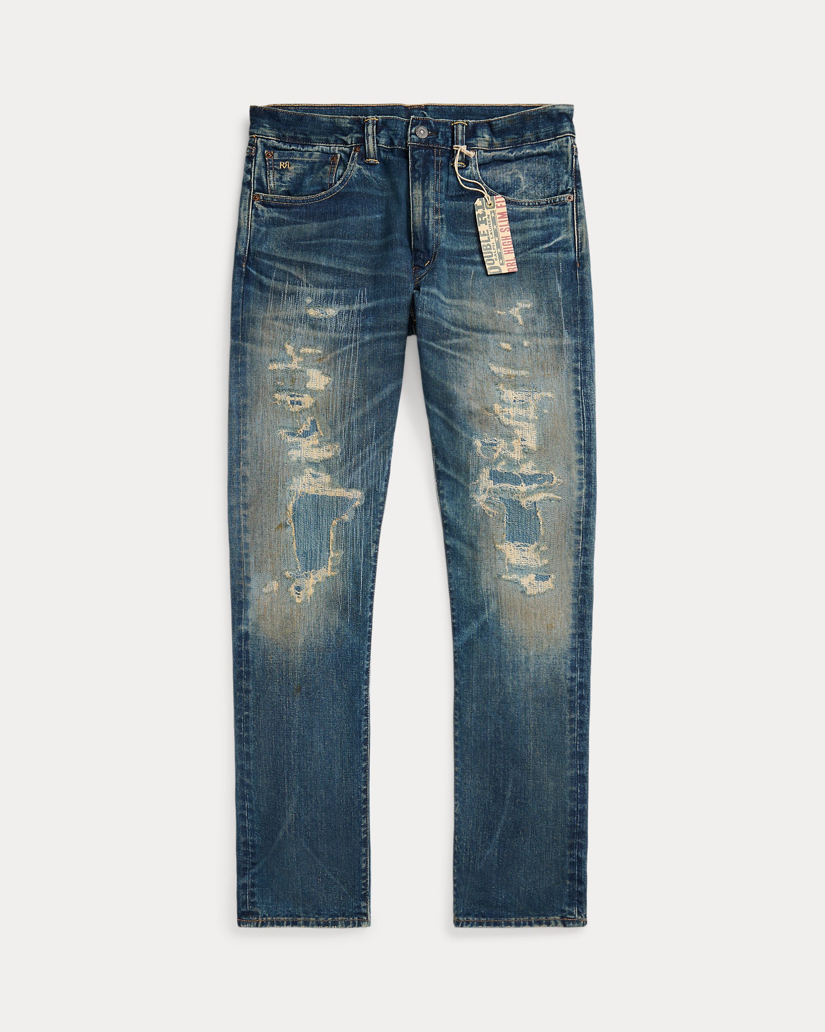 RRL High Slim Brannon Repaired Jean