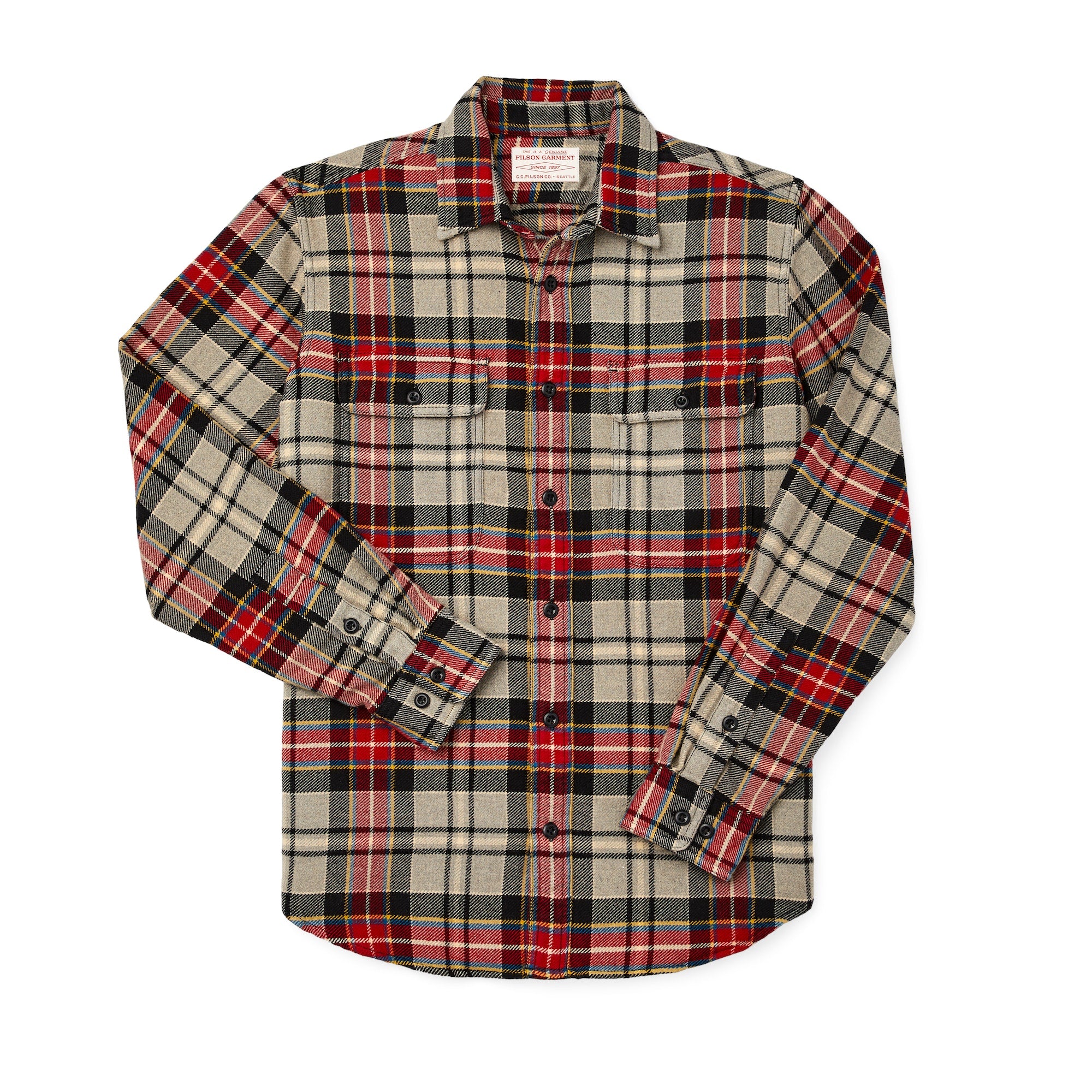 VINTAGE FLANNEL WORK SHIRT - Firepit Gray Heather Plaid