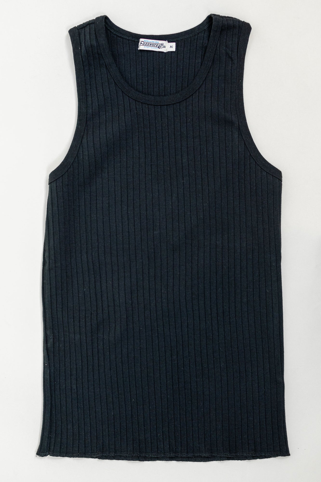 FREENOTE COTTON RIBBED TANK - MIDNIGHT (BLACK)