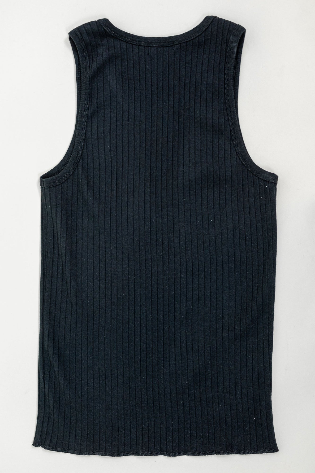 FREENOTE COTTON RIBBED TANK - MIDNIGHT (BLACK)