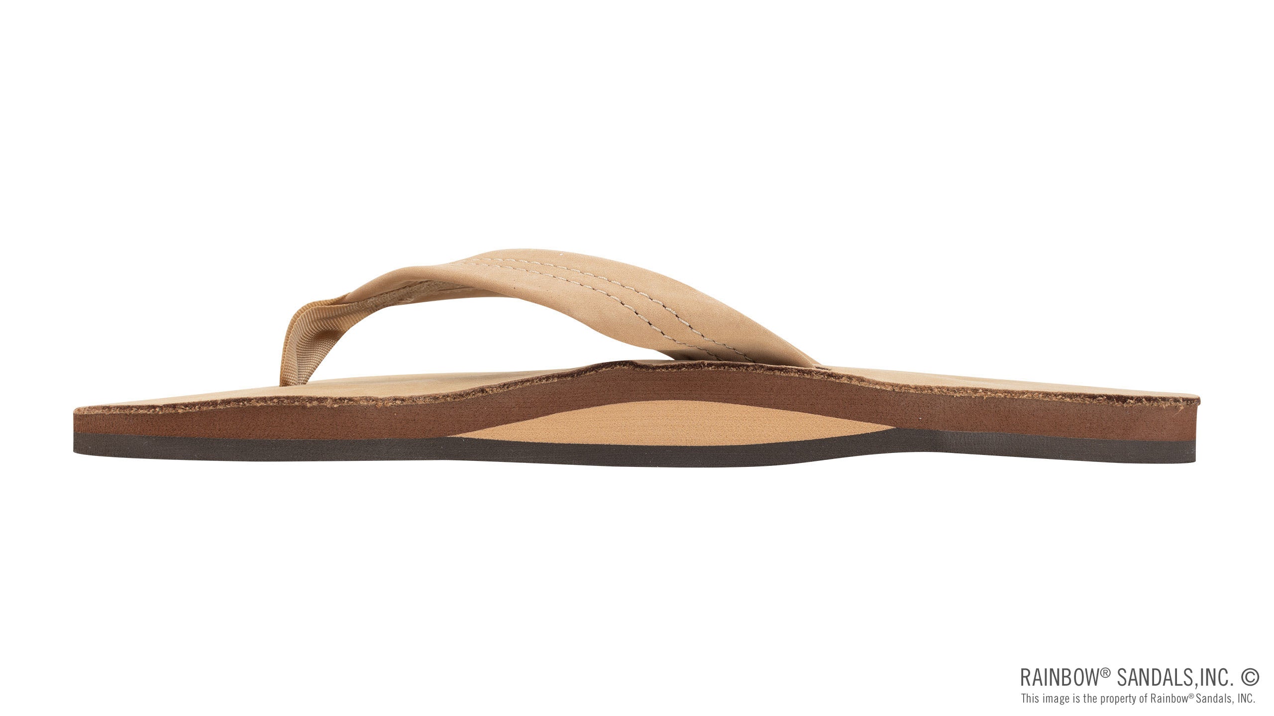 Single Layer Premier Leather with Arch Support 1" Strap - Sierra Brown