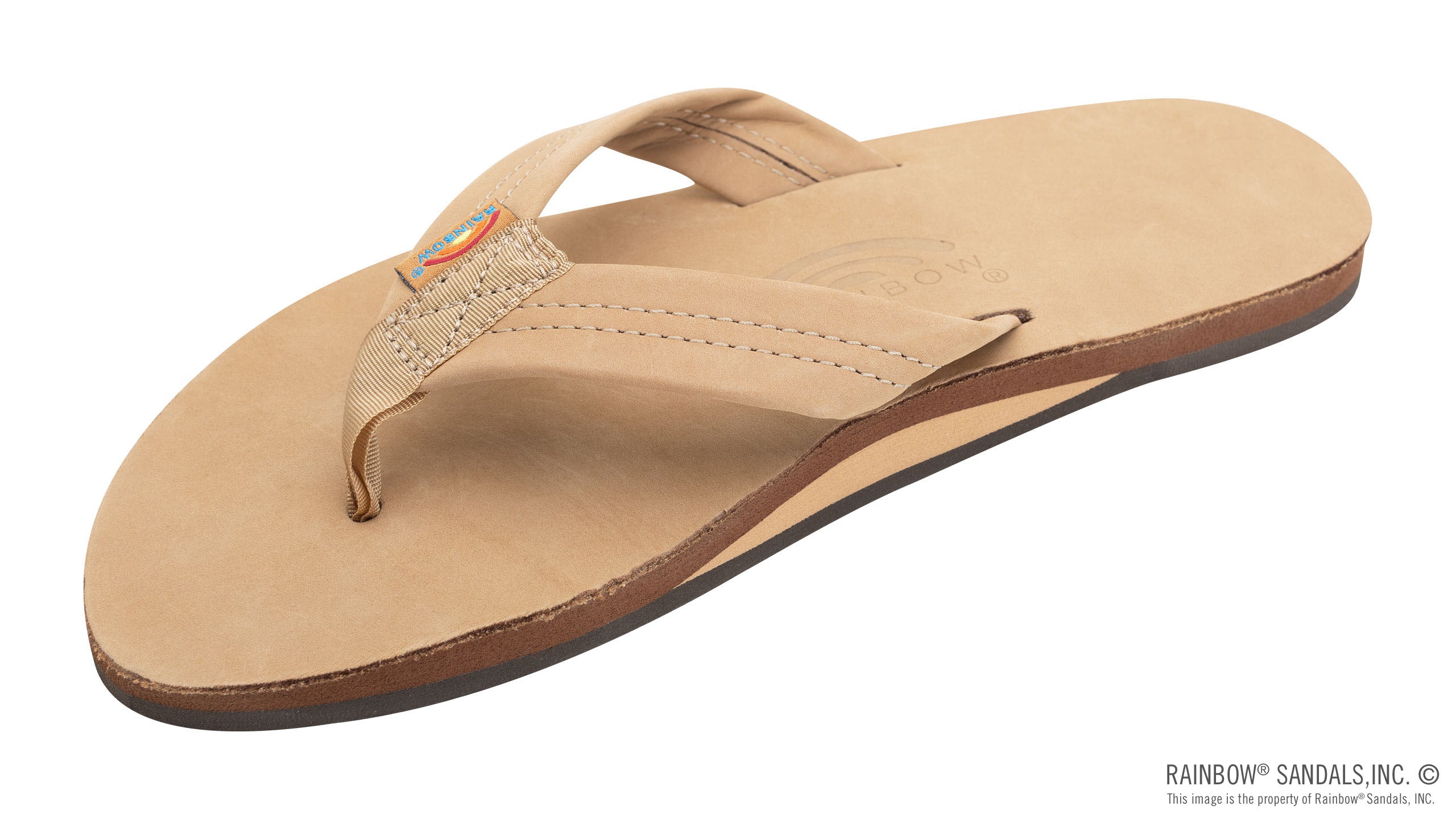 Single Layer Premier Leather with Arch Support 1" Strap - Sierra Brown