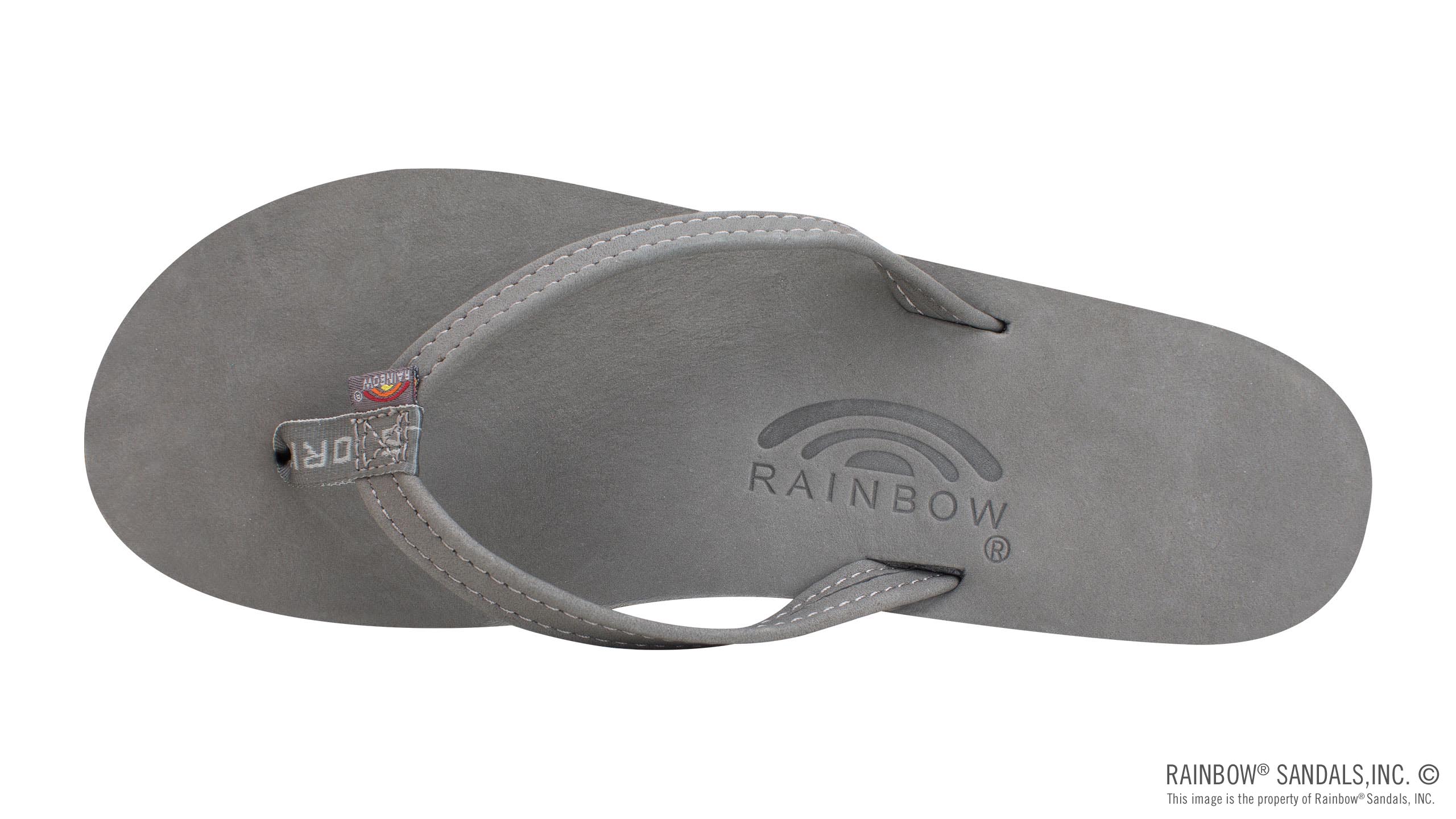 Single Layer Premier Leather with Arch Support and a 1/2" Narrow Strap - Grey