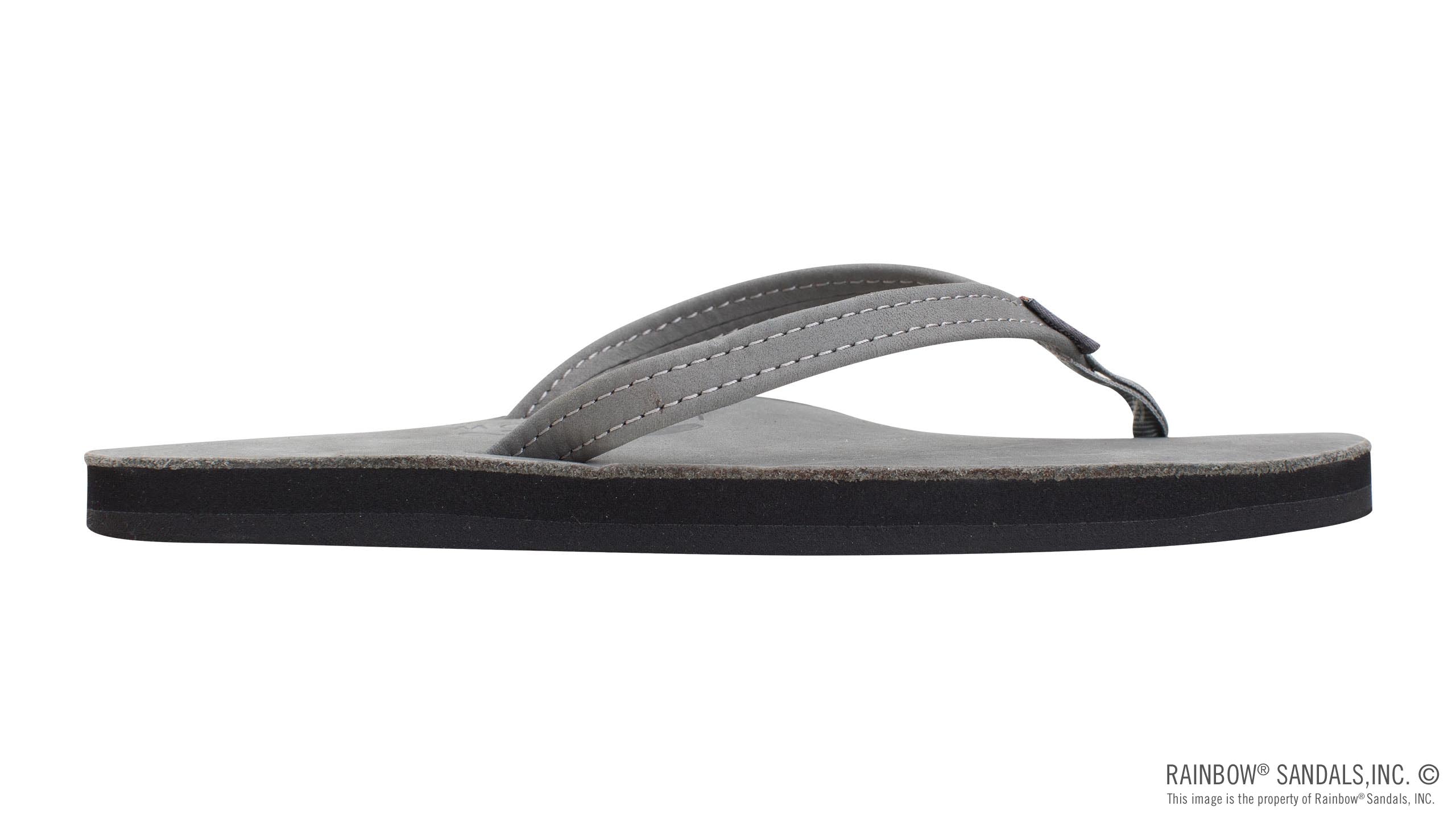 Single Layer Premier Leather with Arch Support and a 1/2" Narrow Strap - Grey