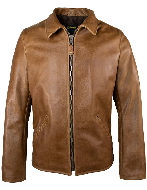 Schott Men's Waxy Buffalo Leather Sunset Jacket