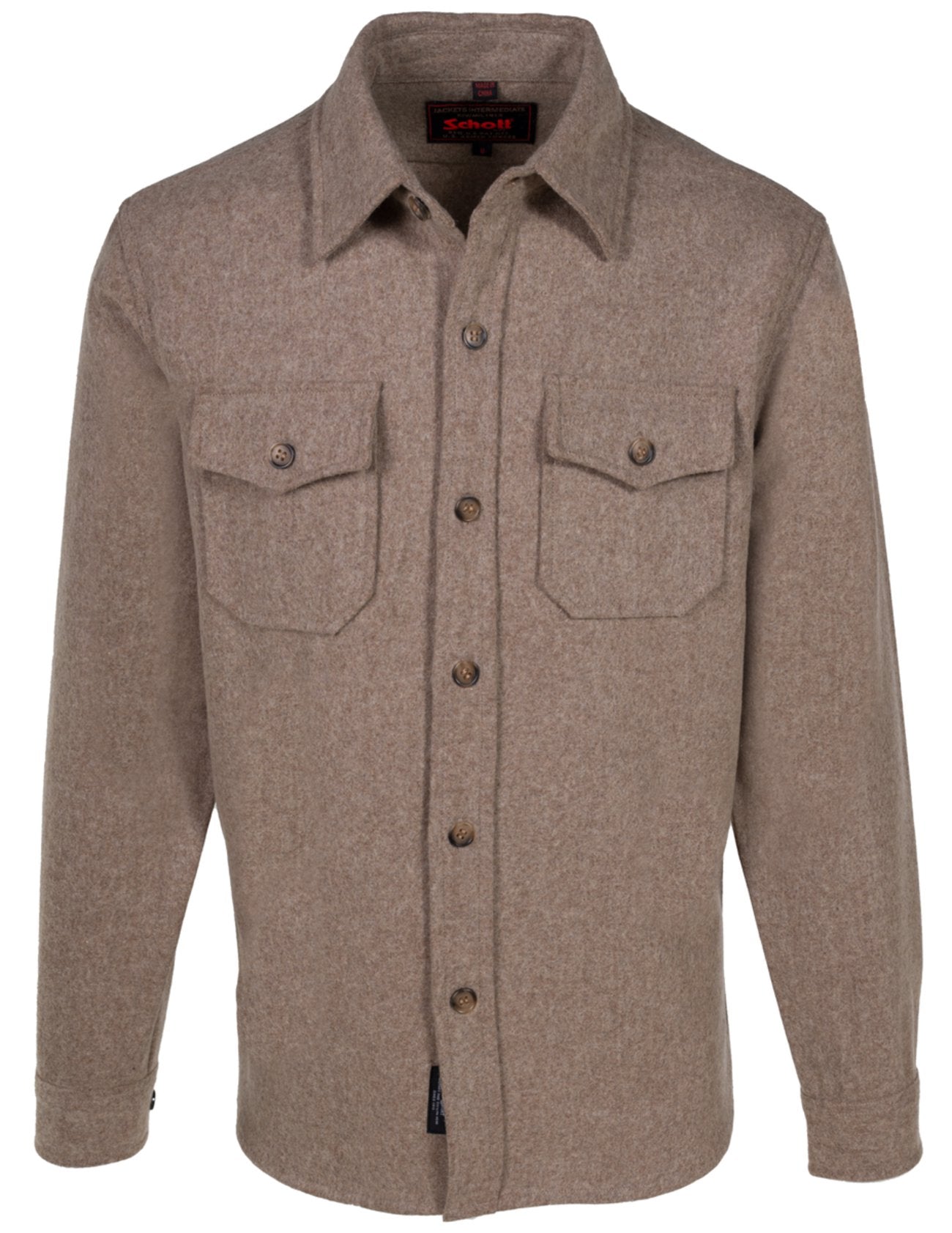 Men's CPO Wool Shirt - Taupe