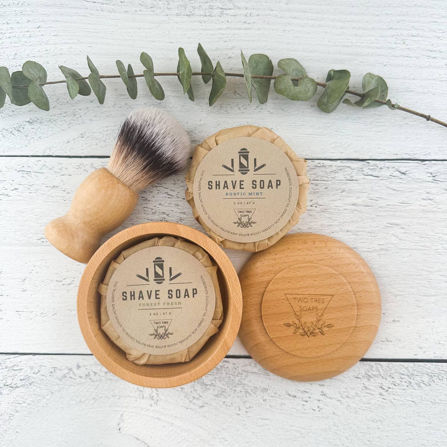 Handmade Shave Soap /  Brush / Bowl Gift Set