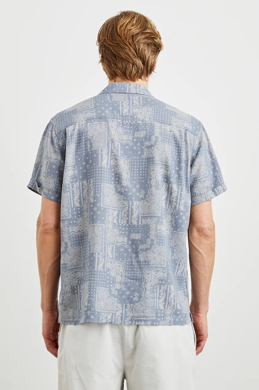 Ace Shirt - Patchwork Bandana Slate