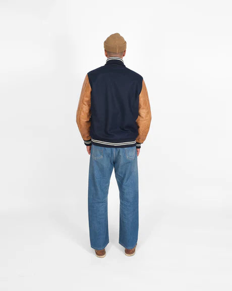 Varsity Jacket -Dark Navy / Antique Rust