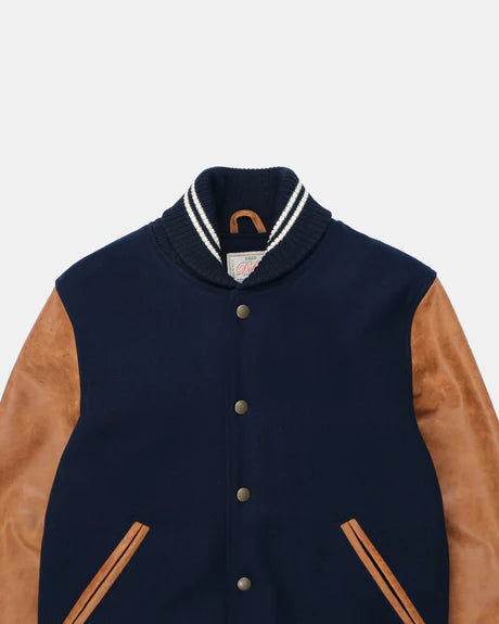 Varsity Jacket -Dark Navy / Antique Rust