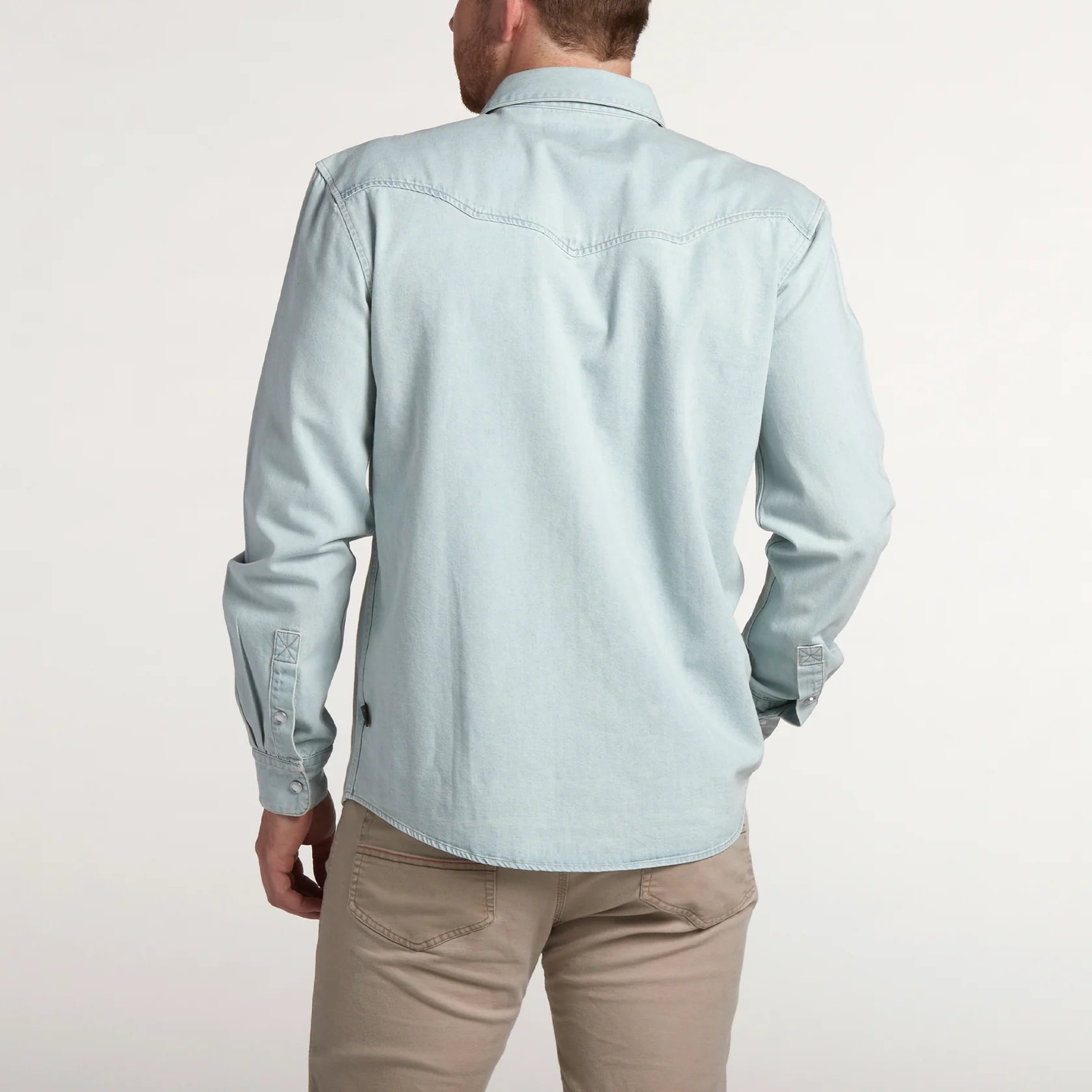 Dust Up Denim Snapshirt - Garth Light Wash