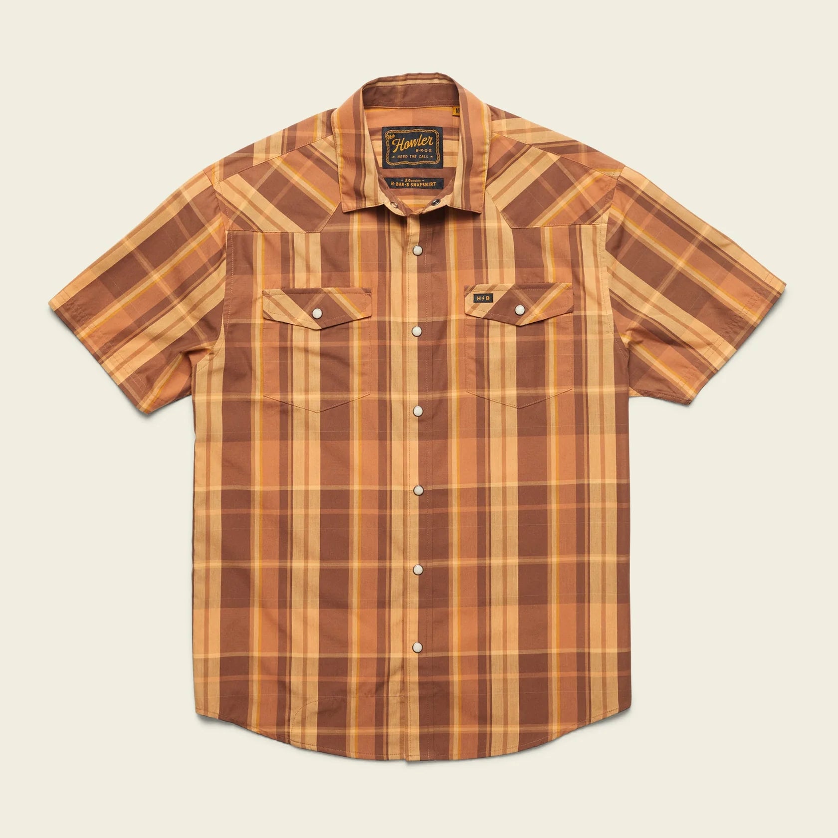 H Bar B Snapshirt - Stanfield Plaid : Adobe