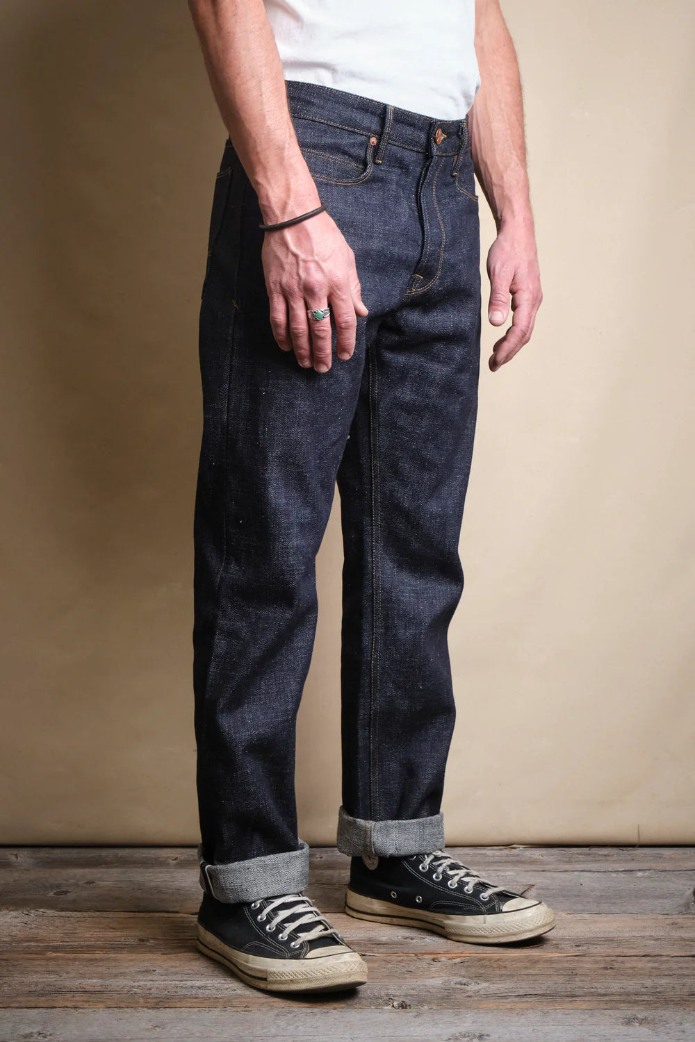 TRABUCO CLASSIC STRAIGHT 17 OZ INDIGO SLUB DENIM