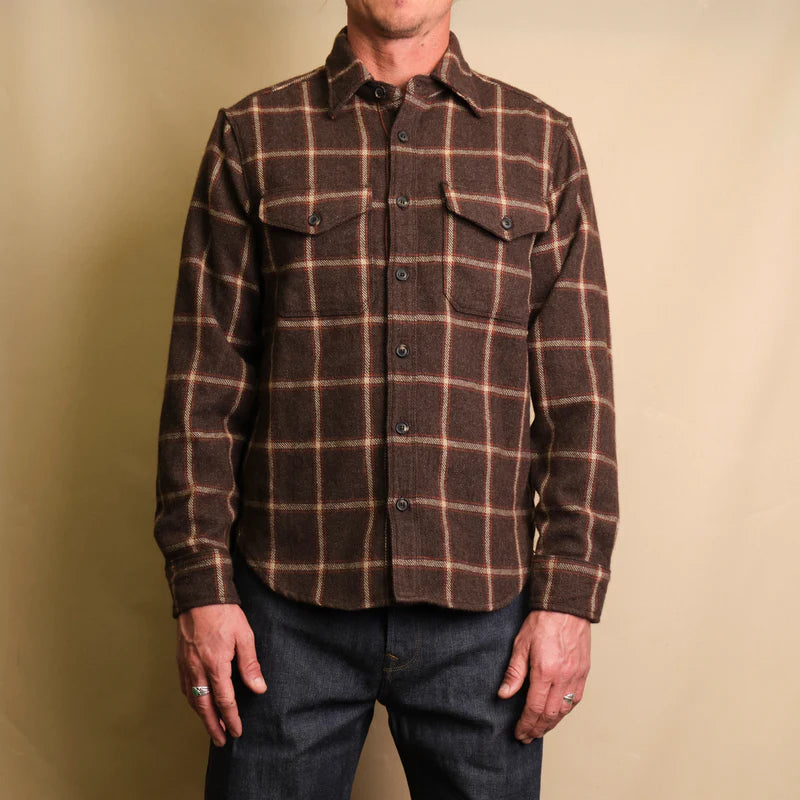 KAMAS BROWN WOOL PLAID