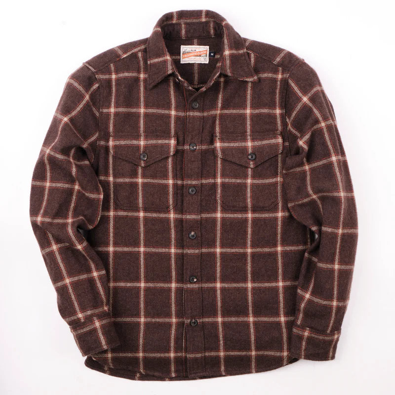 KAMAS BROWN WOOL PLAID