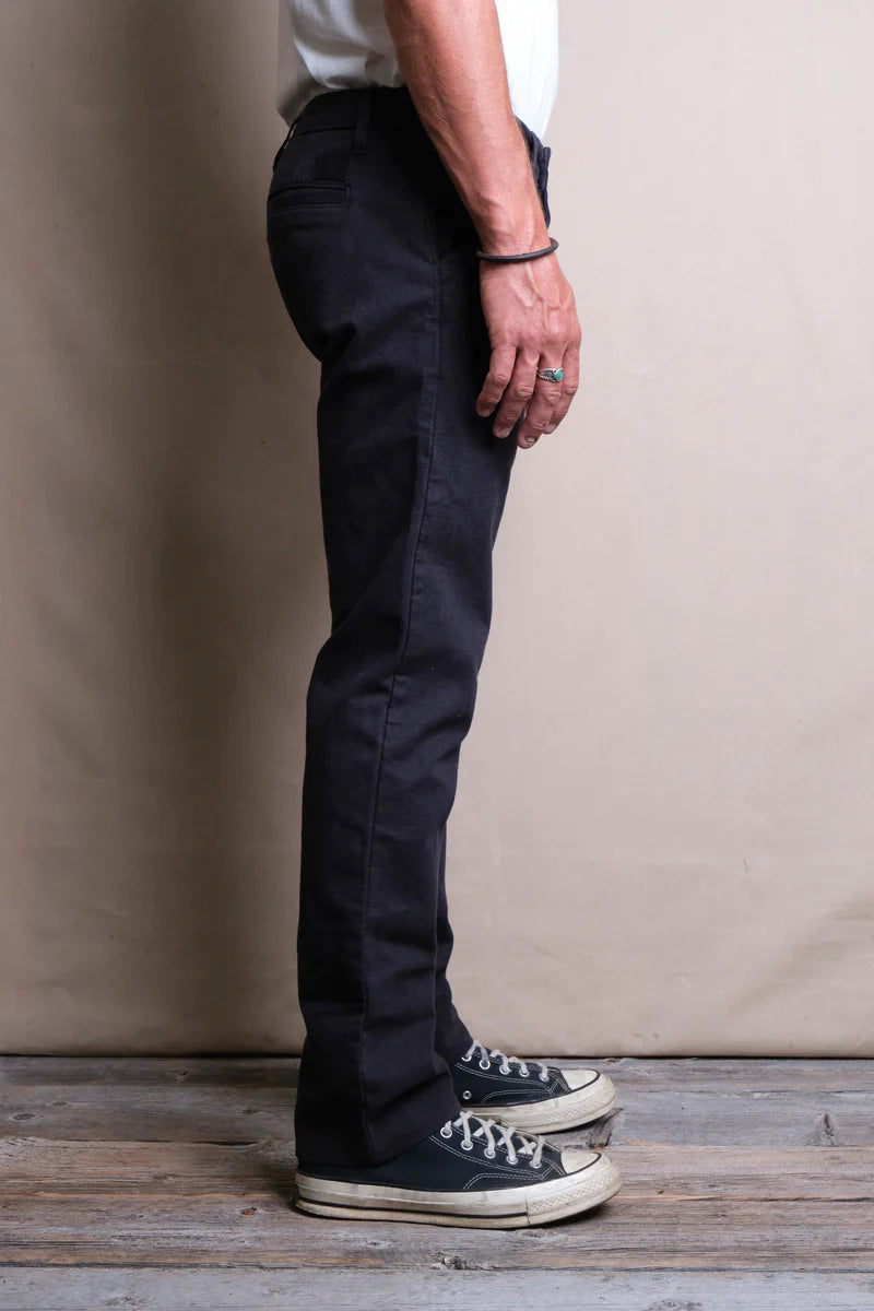 WORKERS CHINO SLIM FIT 14 OUNCE SLUB BLACK