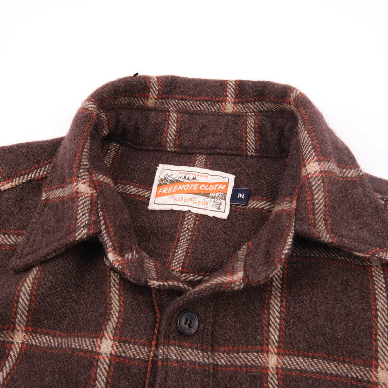 KAMAS BROWN WOOL PLAID