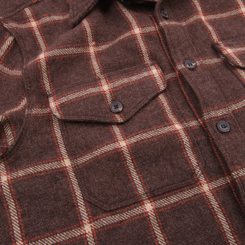 KAMAS BROWN WOOL PLAID