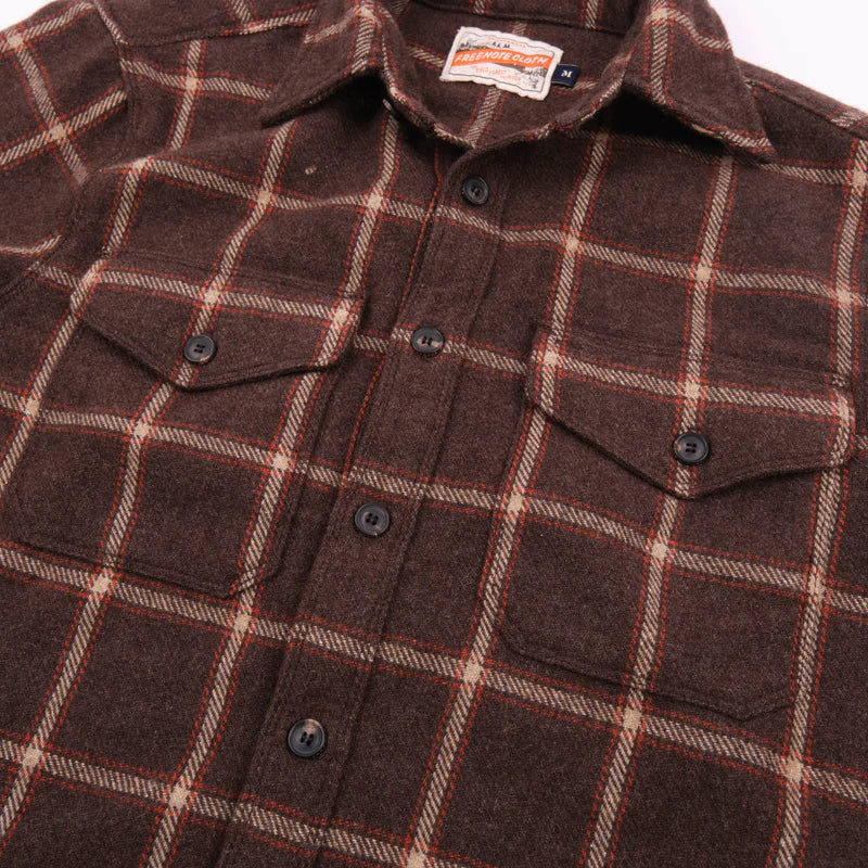 KAMAS BROWN WOOL PLAID