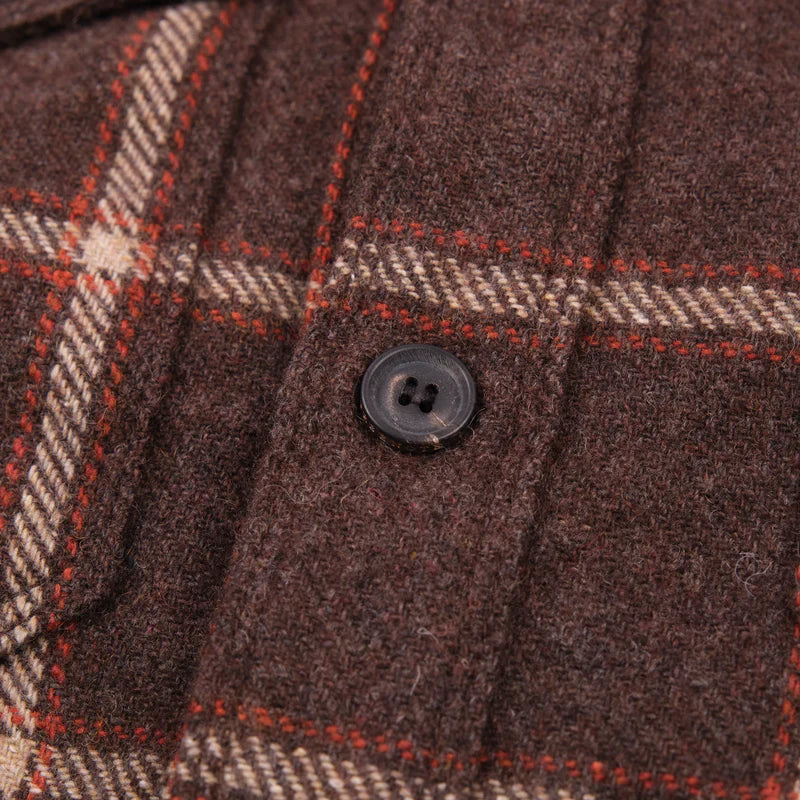 KAMAS BROWN WOOL PLAID