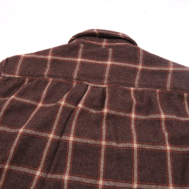 KAMAS BROWN WOOL PLAID