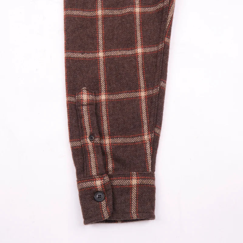 KAMAS BROWN WOOL PLAID