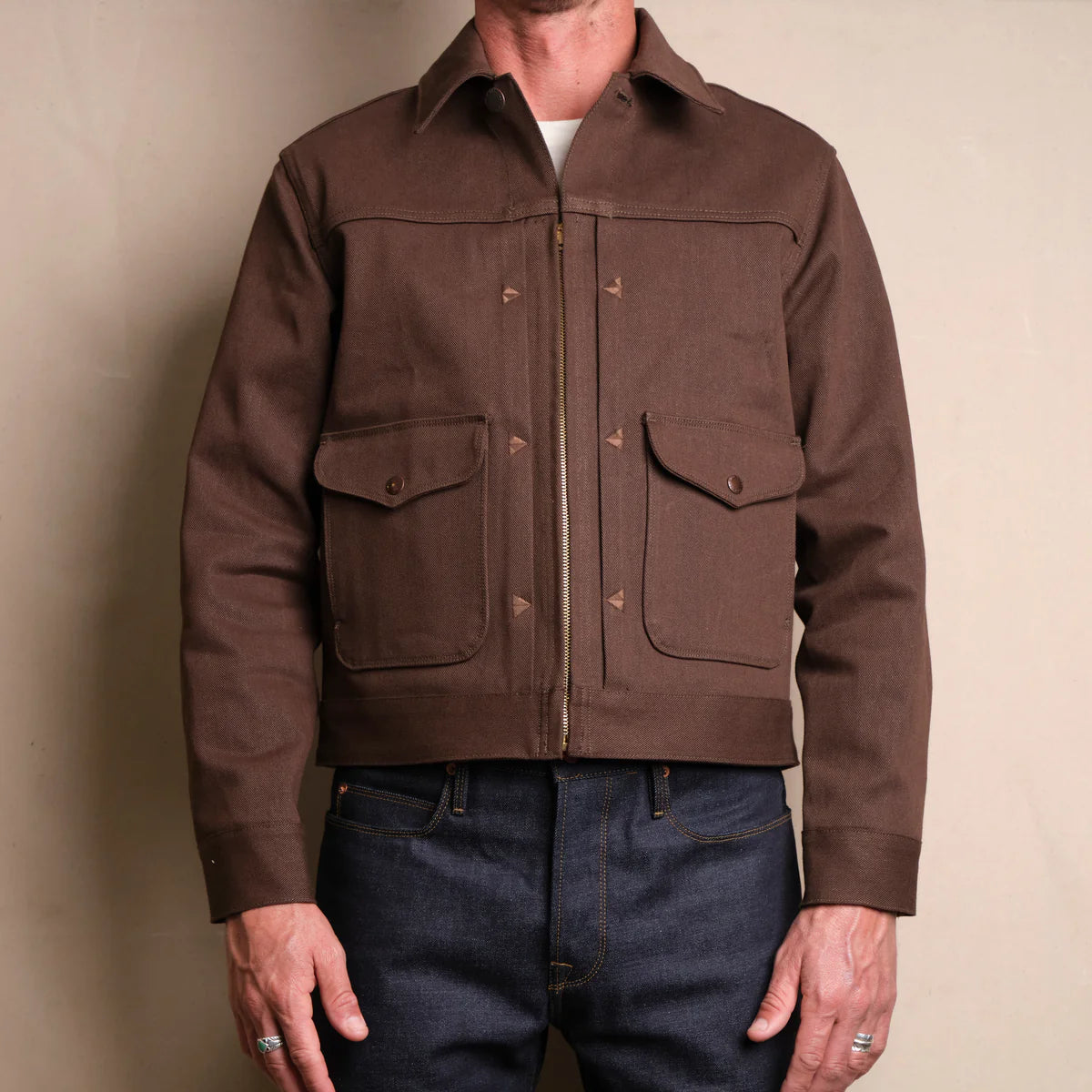 FARO JACKET BROWN DENIM