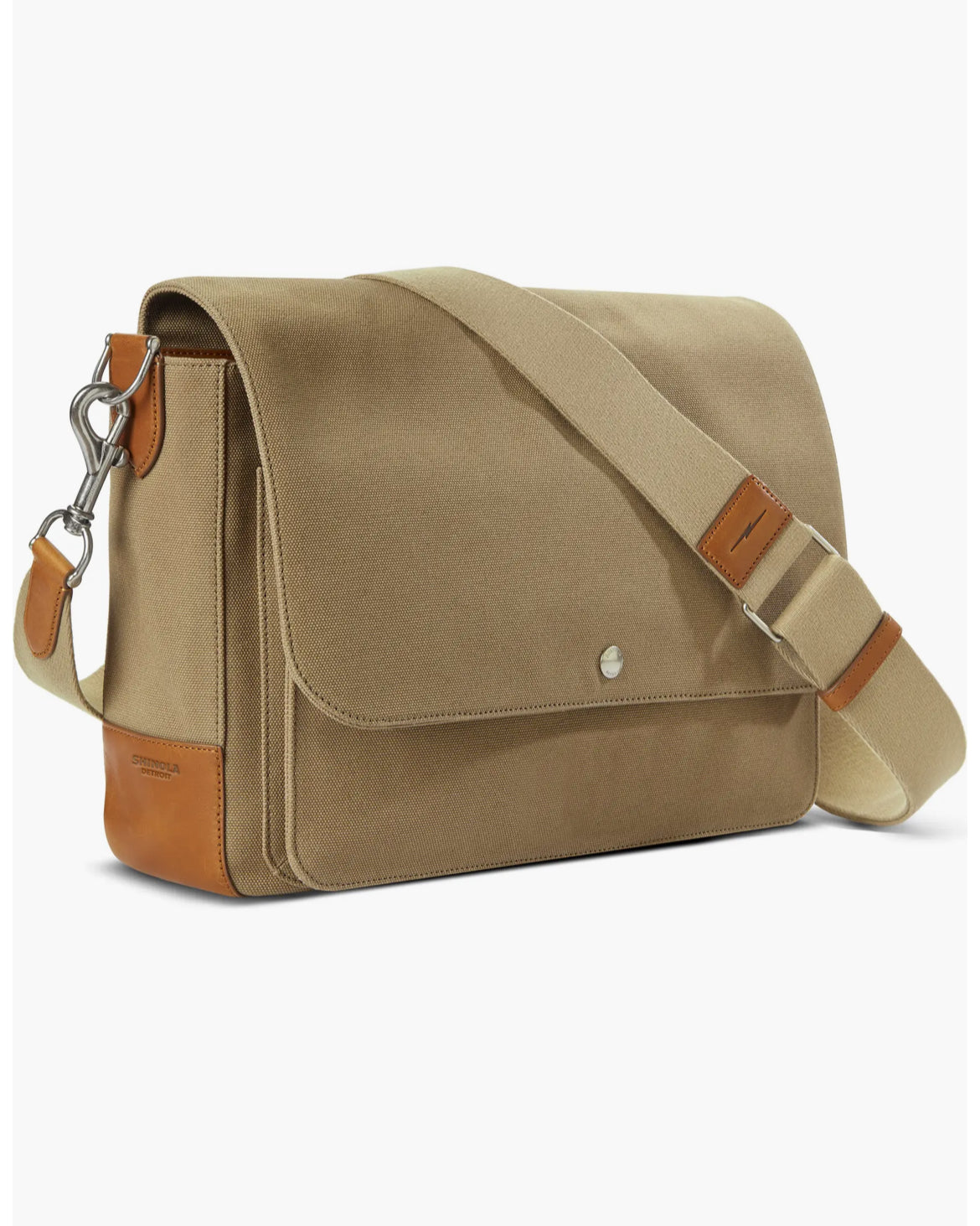 Canfield Relaxed Messenger - Tan/Taupe Canvass