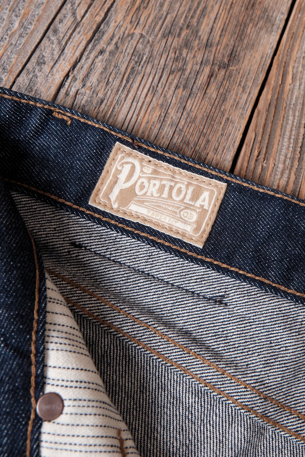 PORTOLA CLASSIC TAPER 15 OUNCE RINSED DENIM