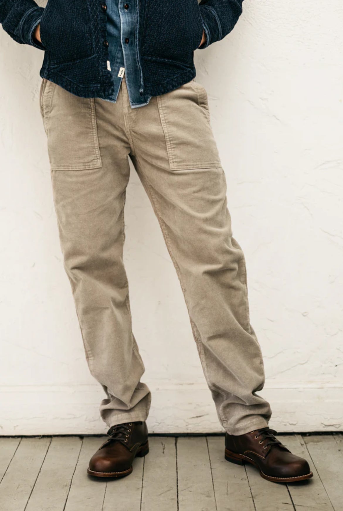 The Fatigue Pants Stretch 16w Corduroy - Light Gray