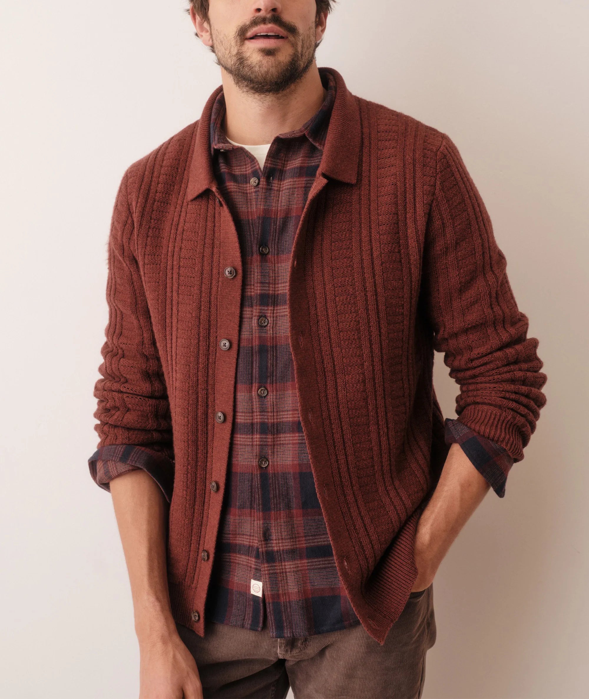 Arthur Sweater Button Down - Veneer