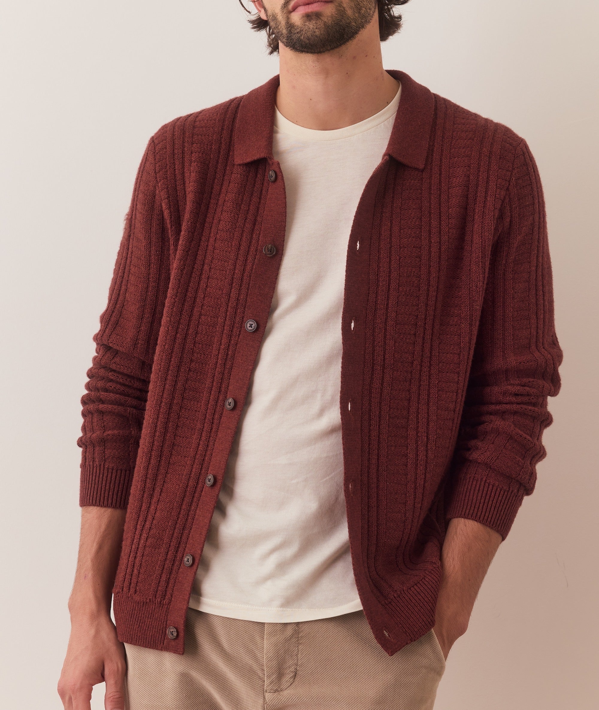 Arthur Sweater Button Down - Veneer