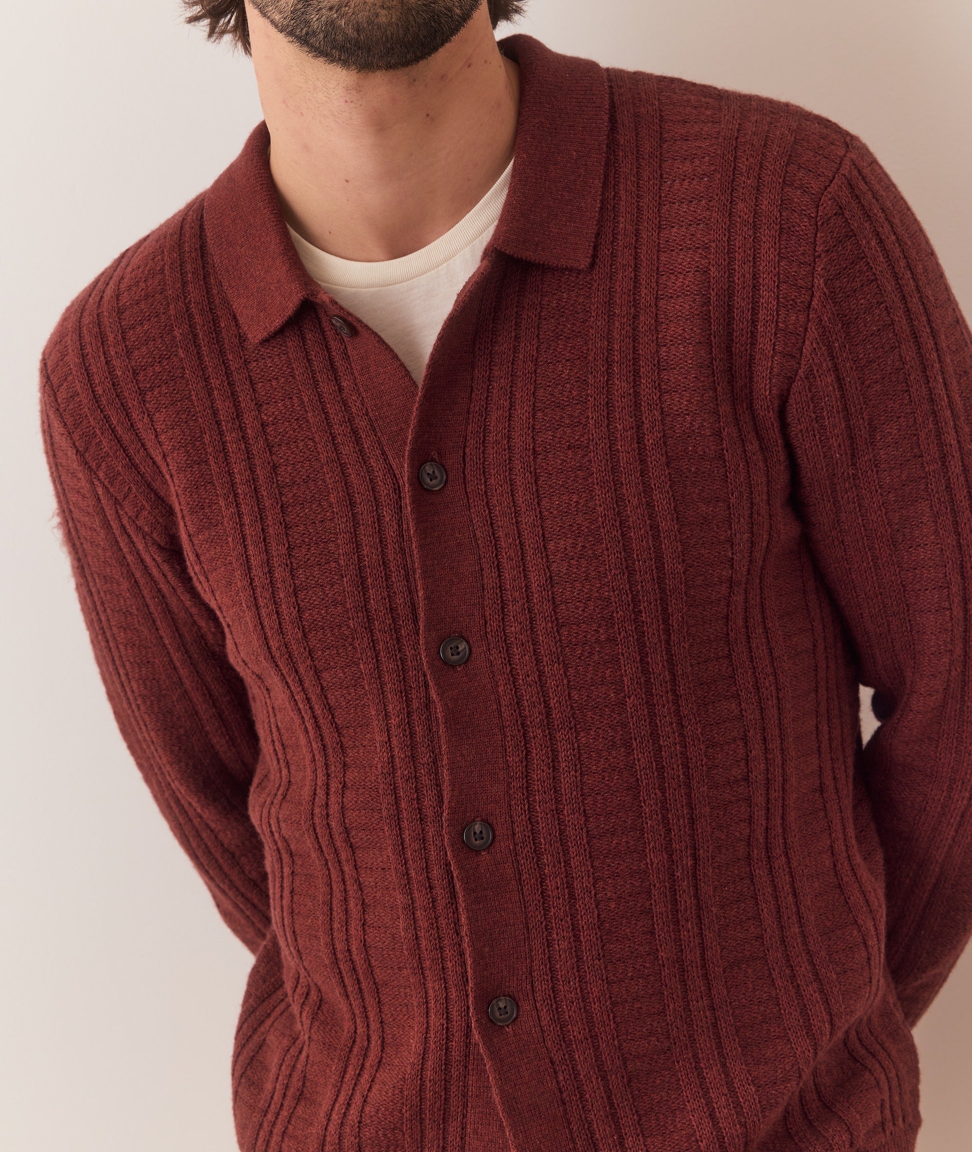 Arthur Sweater Button Down - Veneer