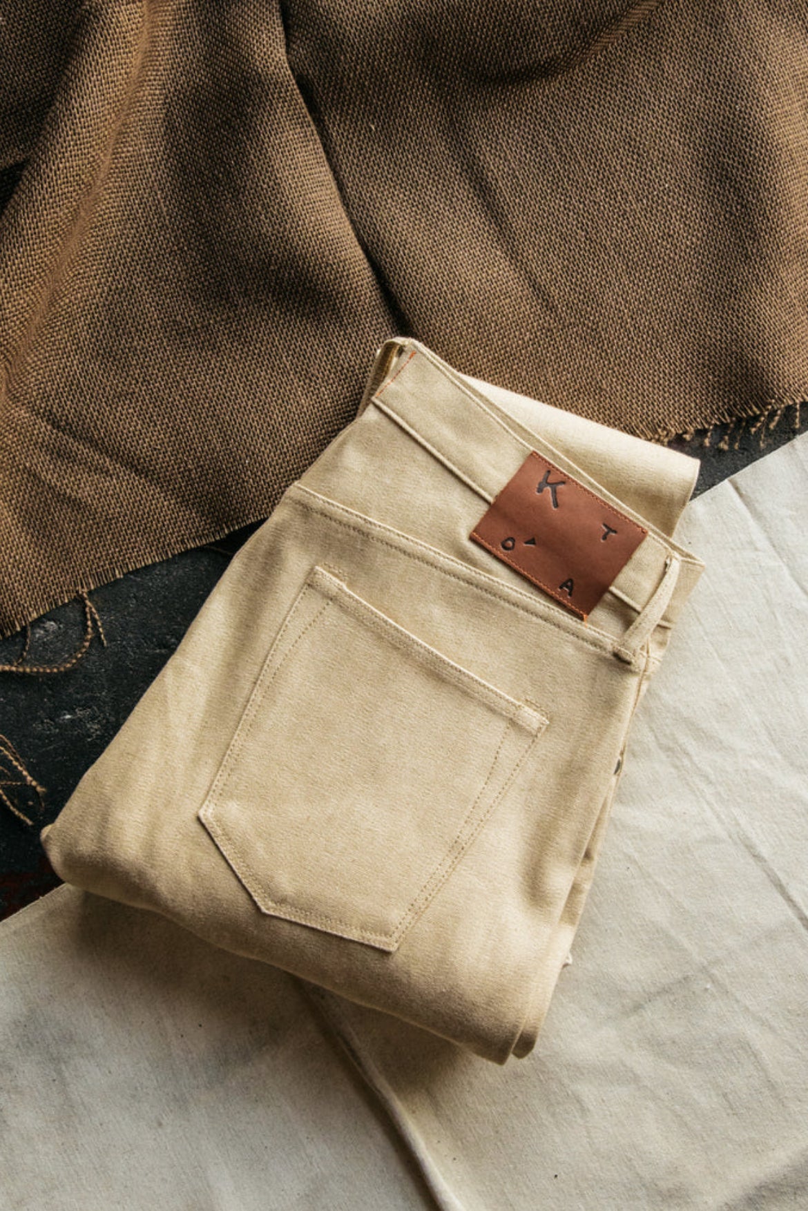 The Pen Slim - Beige Raw 10.5oz Selvedge