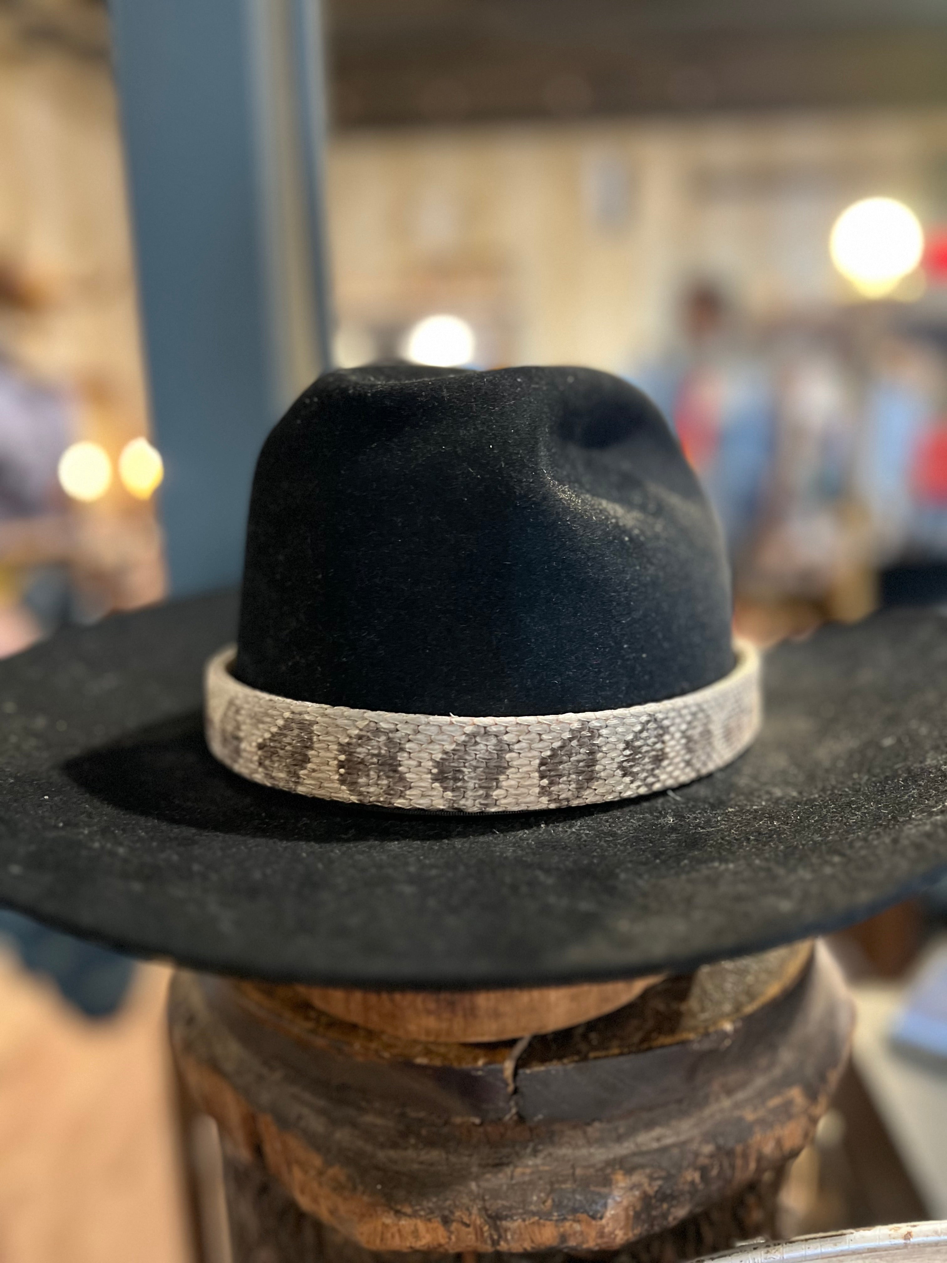 Handmade Genuine Rattlesnake Hat Band