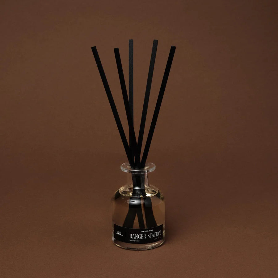 LEATHER + PINE REED DIFFUSER