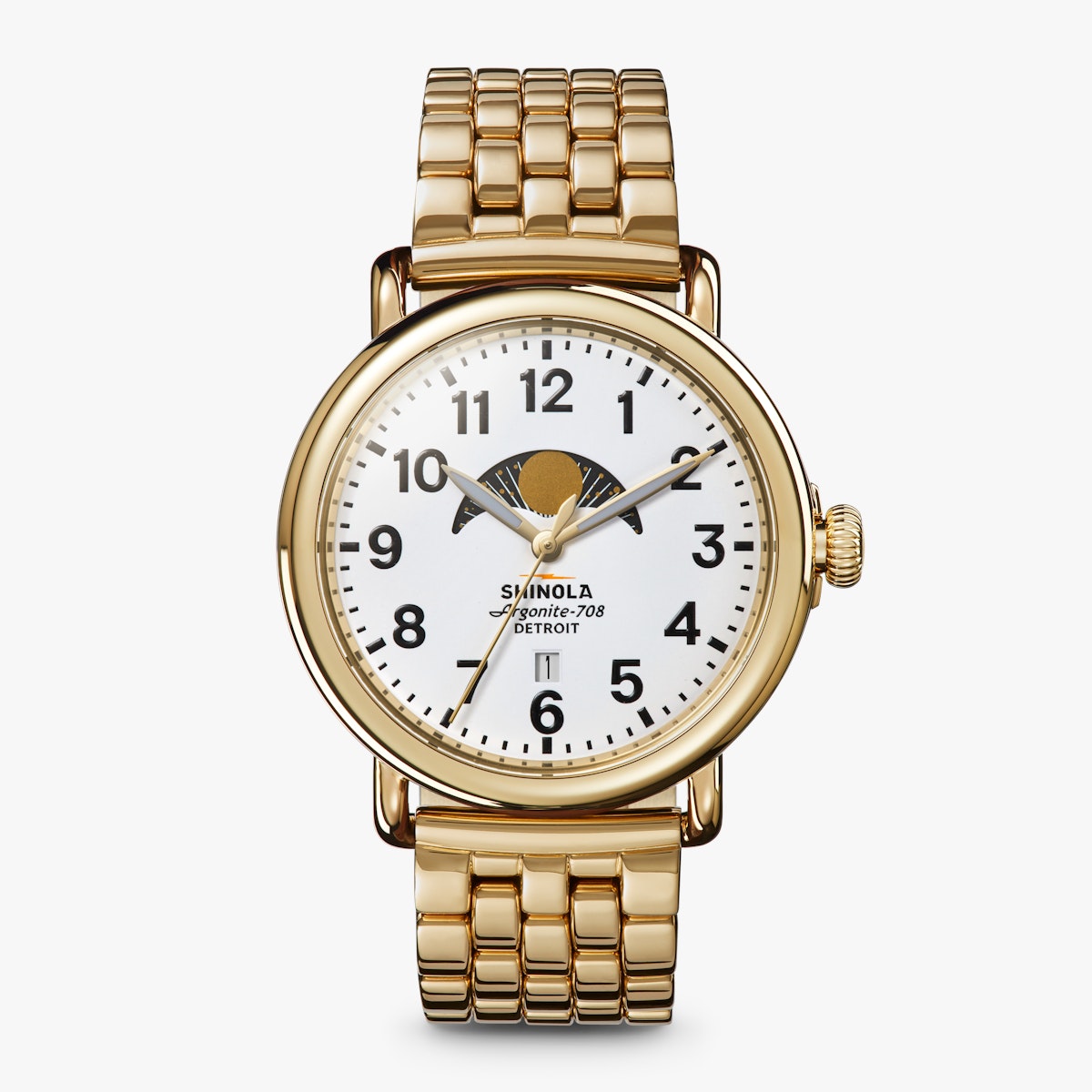 The Runwell 41mm Moon Phase-Gold Bracelet