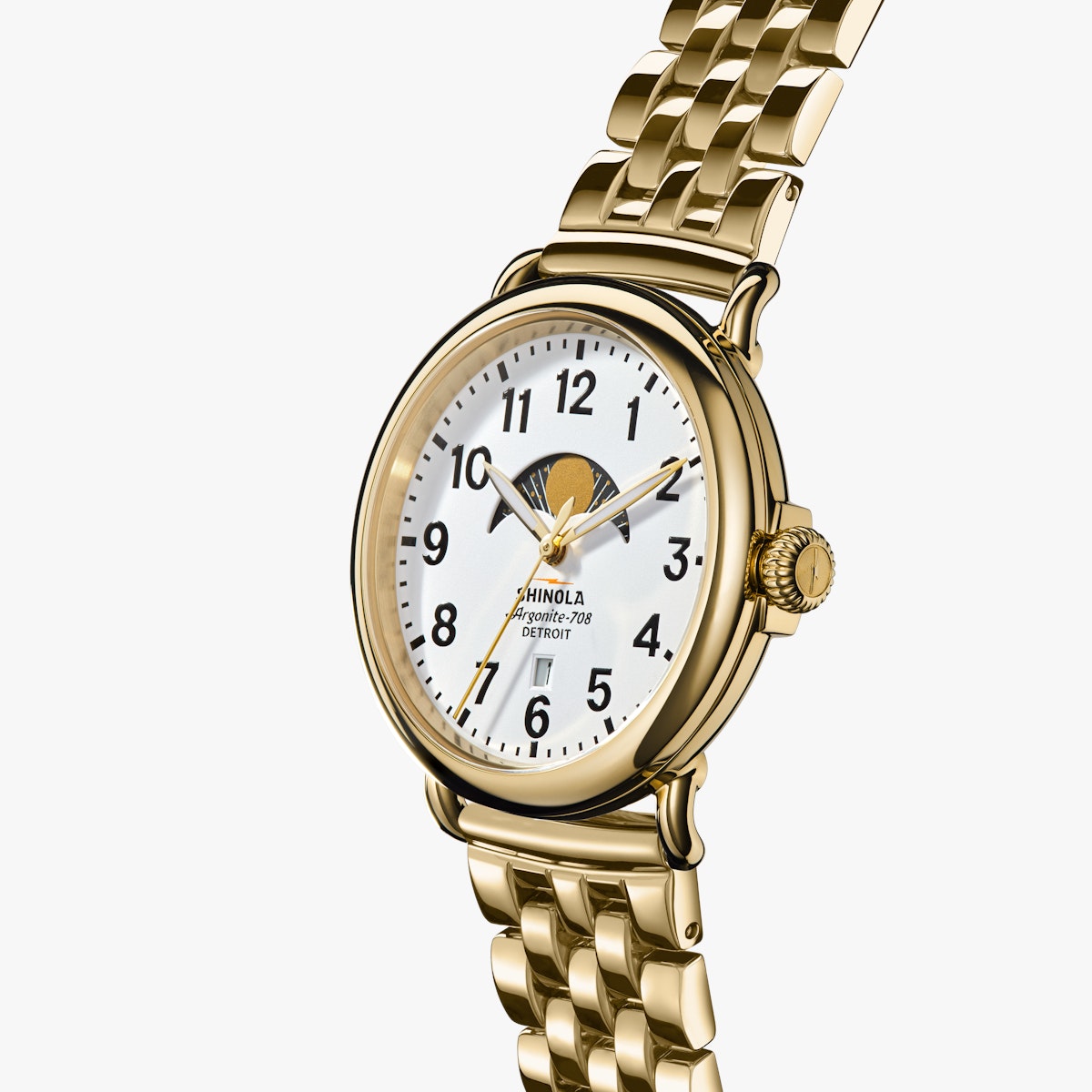 The Runwell 41mm Moon Phase-Gold Bracelet