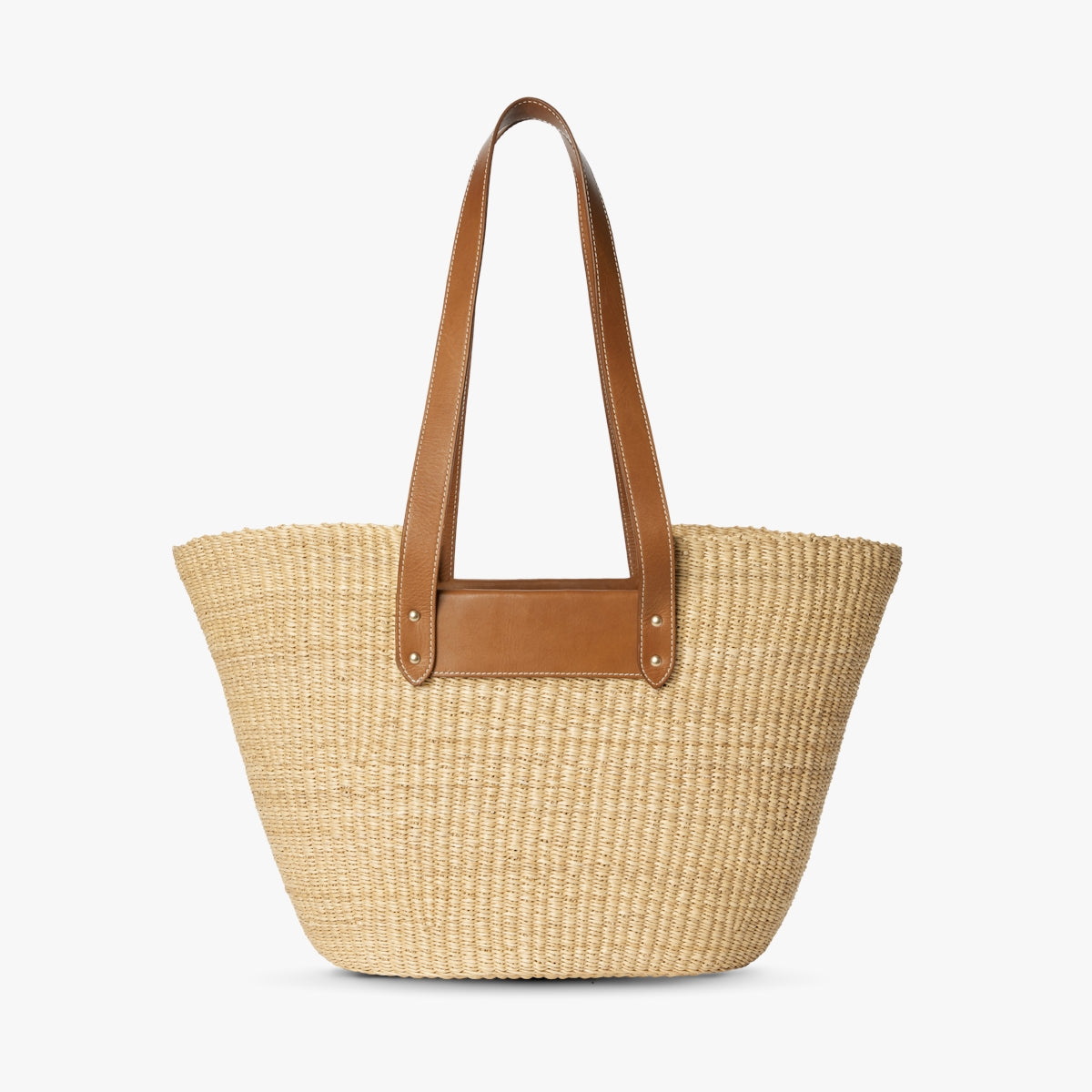 INDEGO BASKET BAG - STRAW VACHETTA