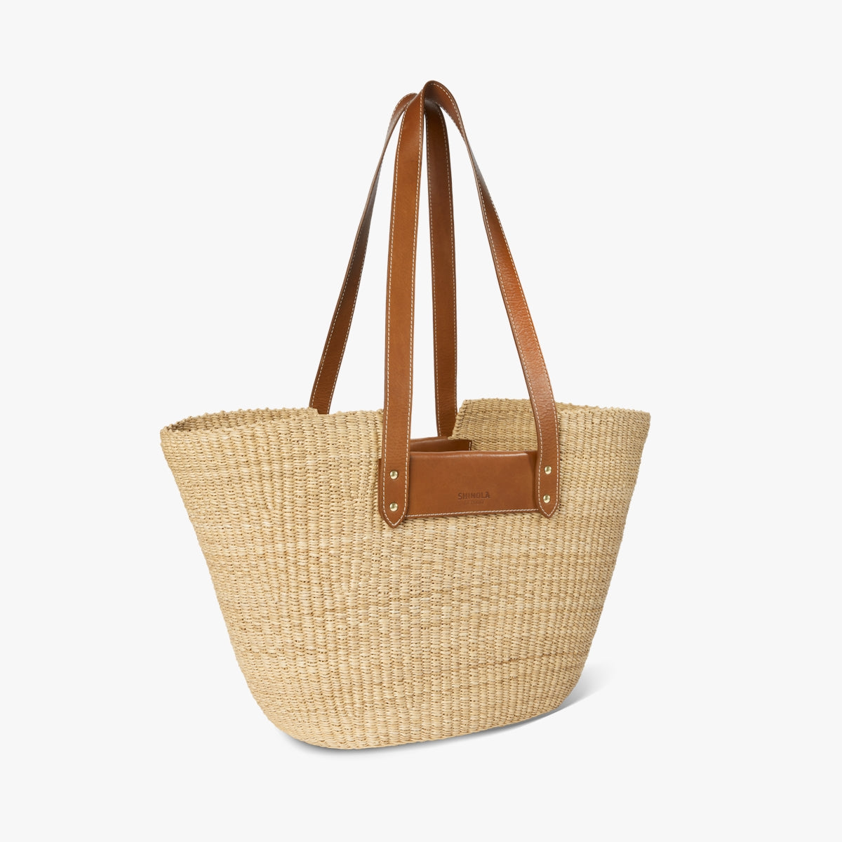 INDEGO BASKET BAG - STRAW VACHETTA