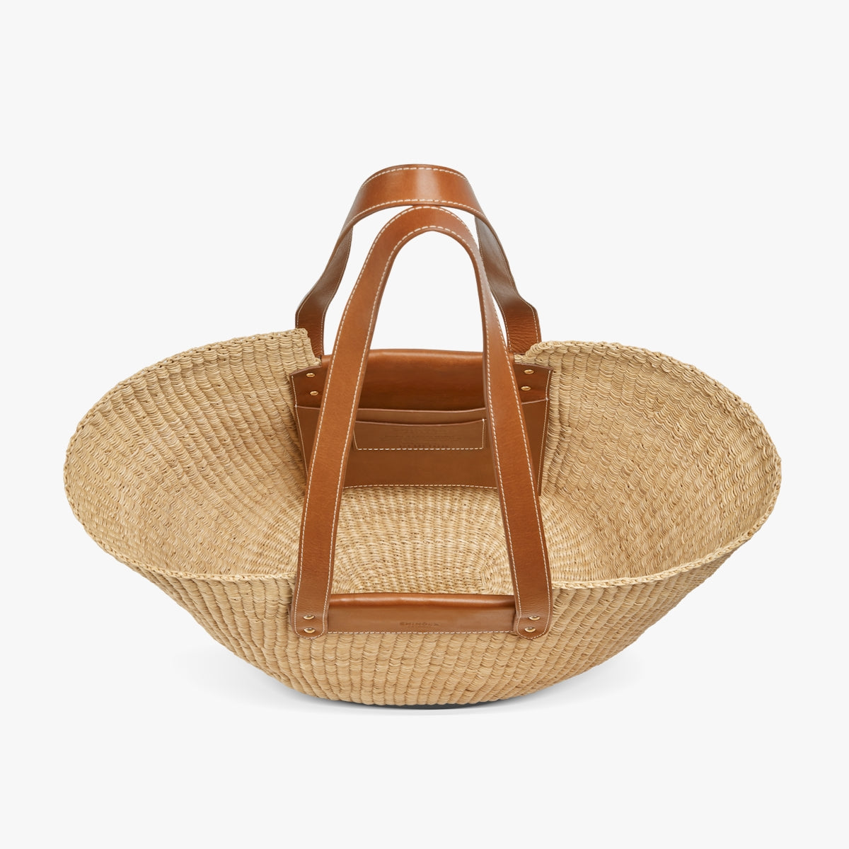 INDEGO BASKET BAG - STRAW VACHETTA