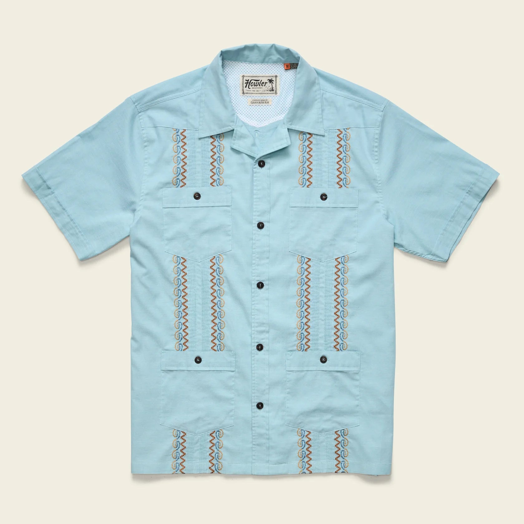 Guayabera Shirt - Nile Blue