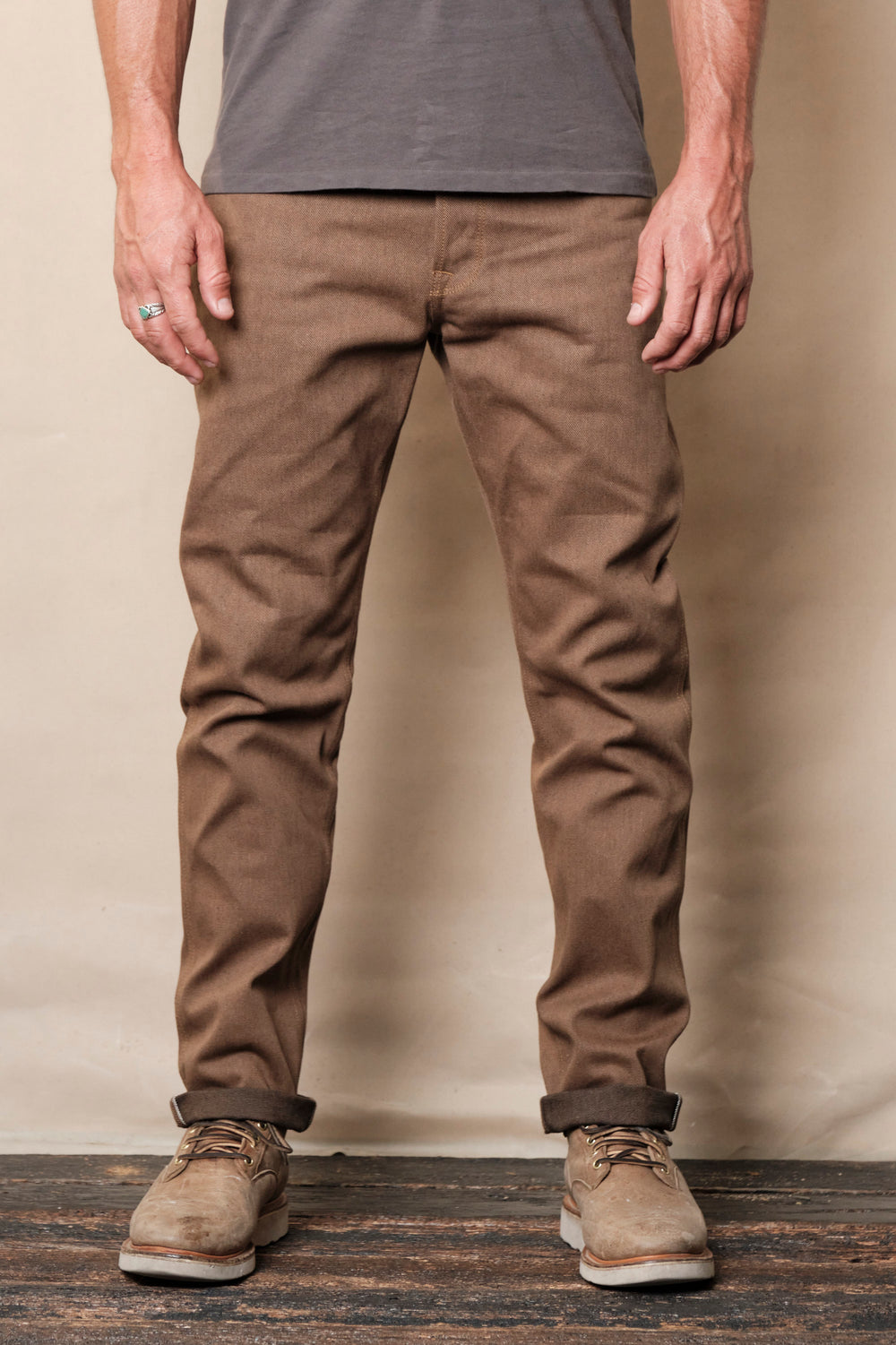 RIOS 15 OUNCE BROWN DENIM