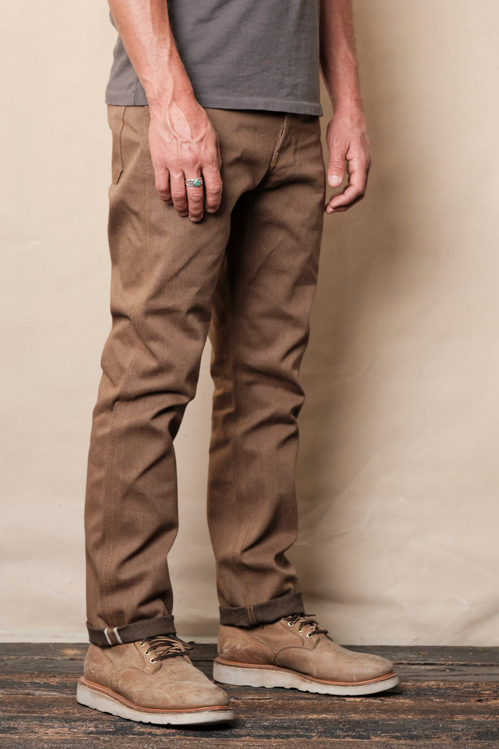 RIOS 15 OUNCE BROWN DENIM