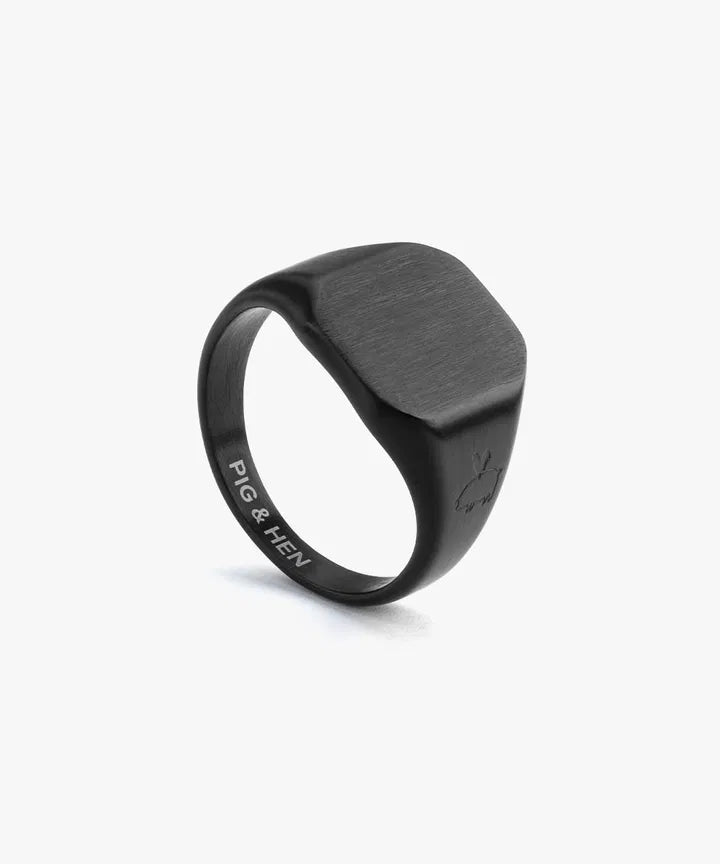 Signet Ring 16mm Classic Black