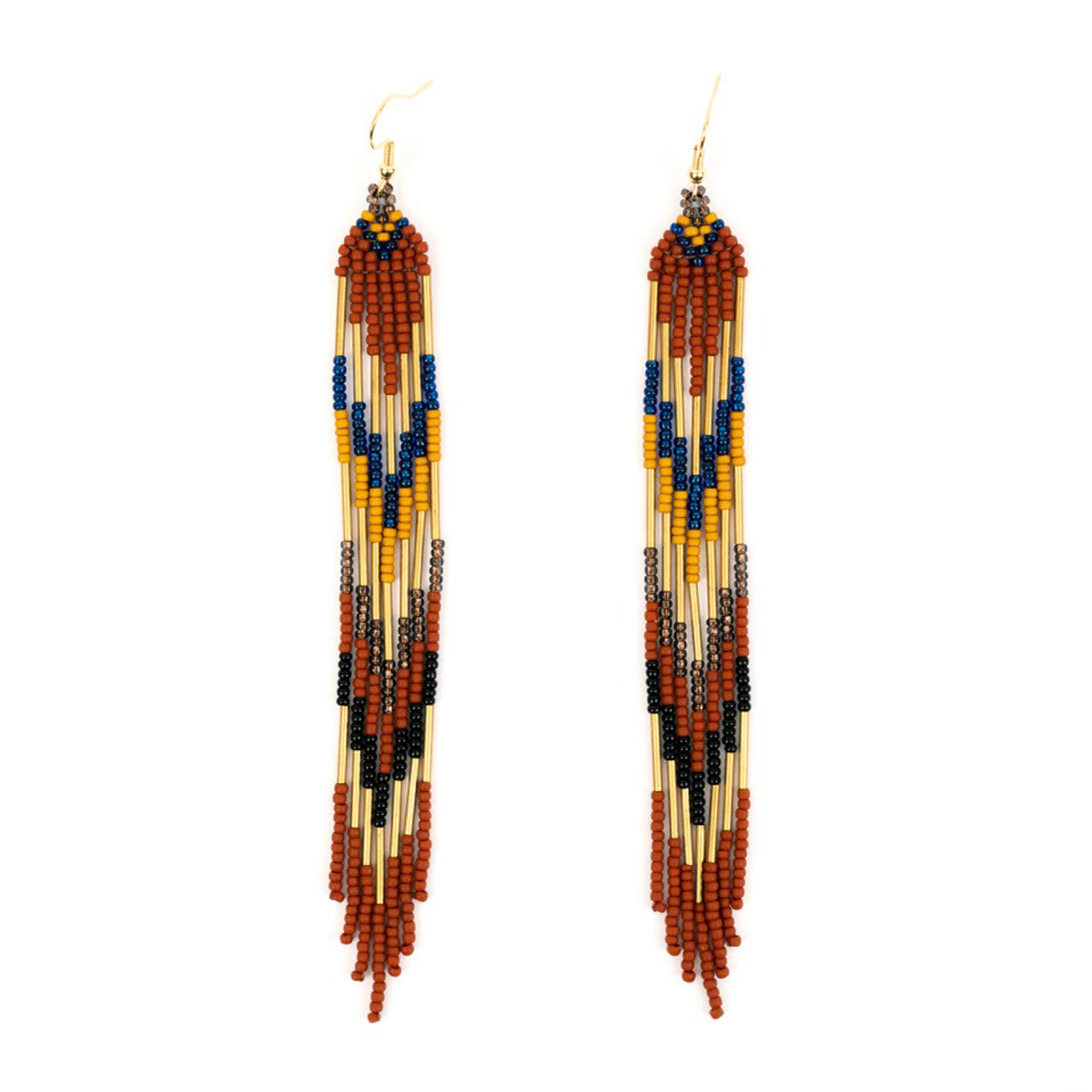 Free Spirit Fringe Earrings - Autumn Ink