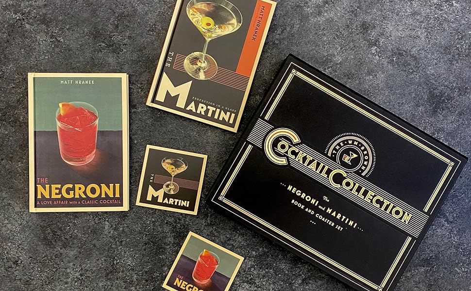 The Wm Brown Cocktail Collection: The Negroni and The Martini: Book and Coaster Set