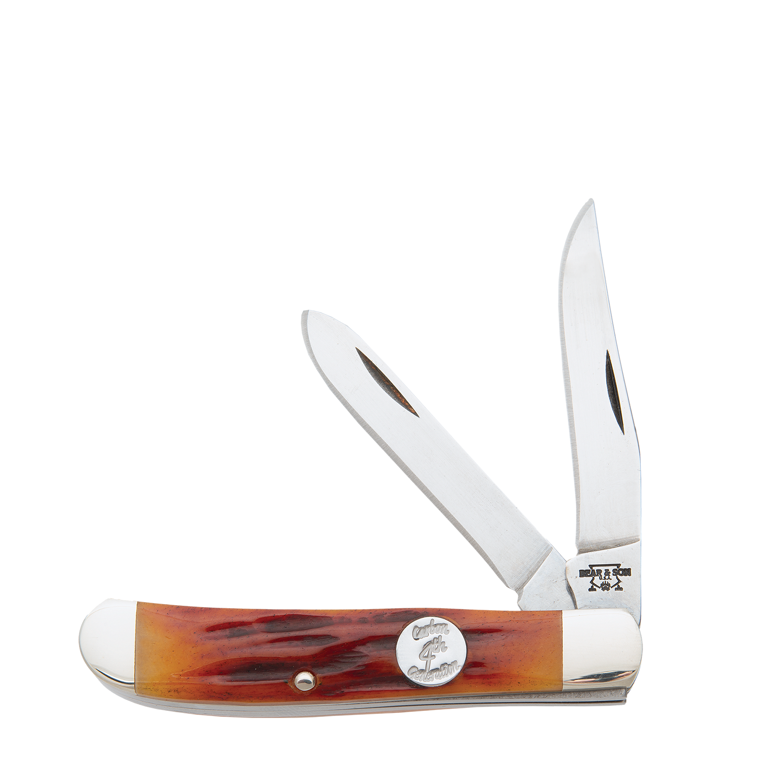 Bear and Son 3 1/2″ Red Stag Bone Mini Trapper